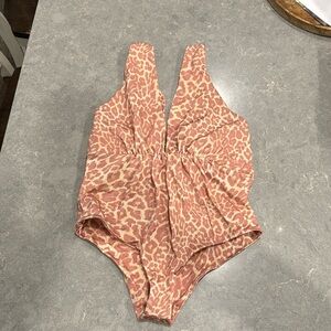 Tori Praver Swimwear Pink Leopard One-Piece Swimsuit